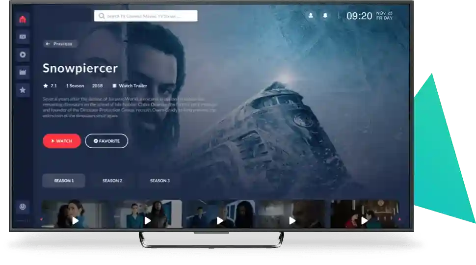 AU IPTV Live Channel List Interface